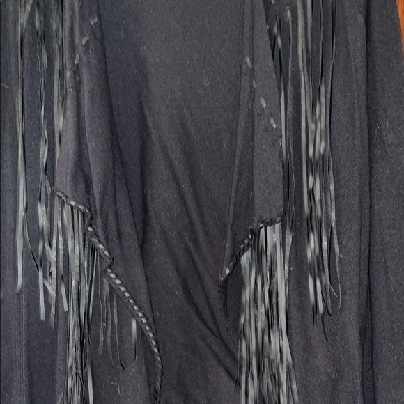T Party Fashion Black Fringe Cardigan - Picture 3 of 4
